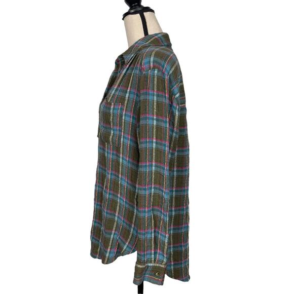 Anthropologie Pilcro Plaid Button Front Top Size Small - Picture 6 of 11